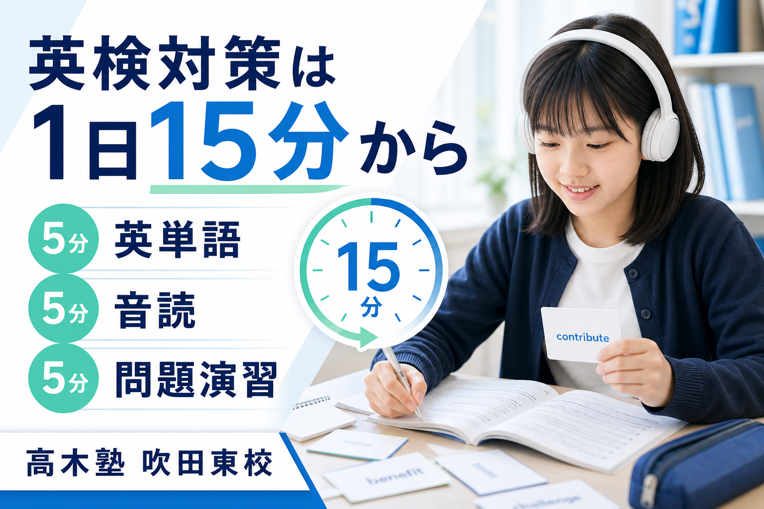 英検対策を1日15分から始める学習法